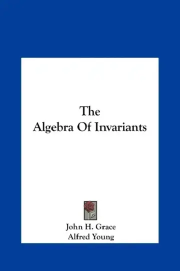 Cover of The Algebra Of Invariants