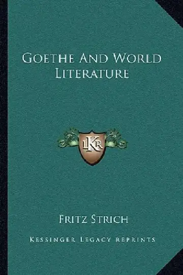 Cover of Goethe and World Literature