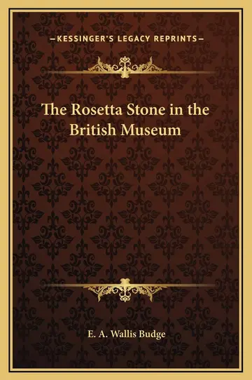 Cover of The Rosetta Stone in the British Museum