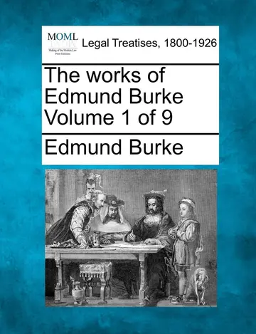 Cover of The works of Edmund Burke Volume 1 of 9