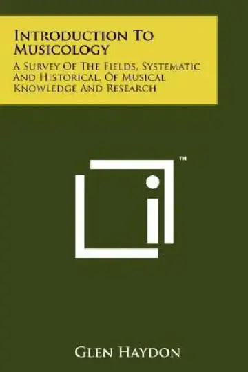 Cover of Introduction To Musicology