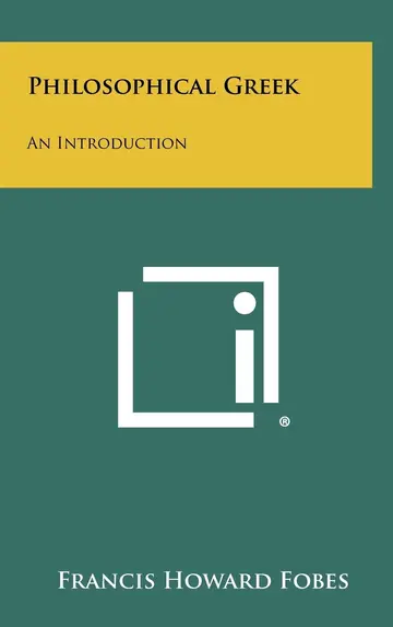 Cover of Philosophical Greek