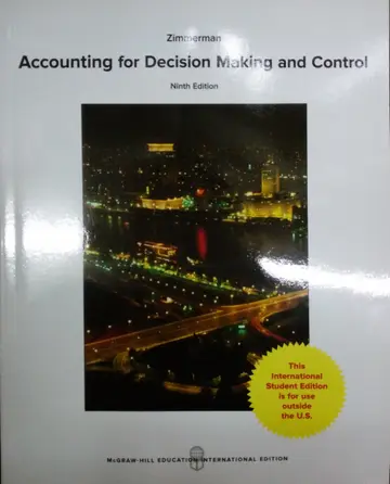 Cover of Accounting for Decision Making and Control