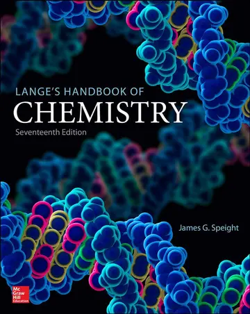 Cover of Lange's Handbook of Chemistry, Seventeenth Edition