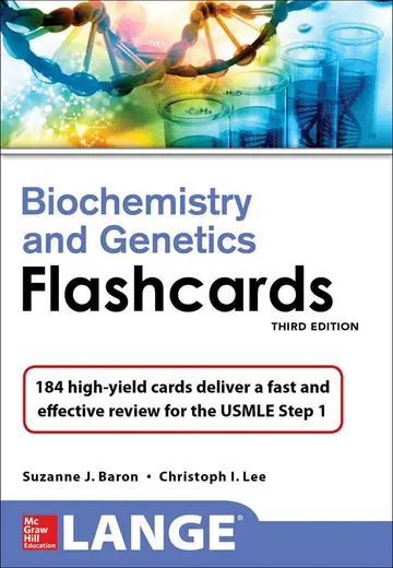 Cover of Lange Biochemistry and Genetics Flashhcards, Third Edition