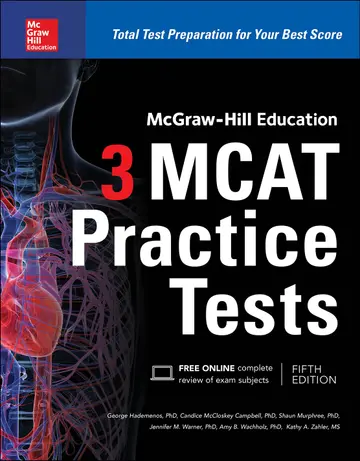 Cover of McGraw-Hill Education 3 MCAT Practice Tests