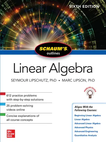 Cover of Schaum's Outline of Linear Algebra, Sixth Edition