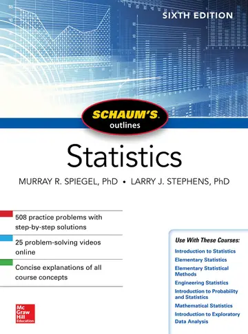 Cover of Schaum's Outline of Statistics, Sixth Edition