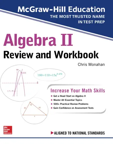 Cover of McGraw-Hill Education Algebra II Review and Workbook