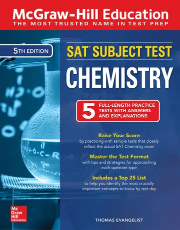 Cover of McGraw-Hill Education SAT Subject Test Chemistry, Fifth Edition
