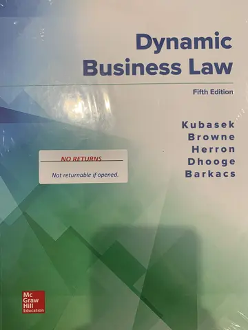 Cover of Dynamic Business Law