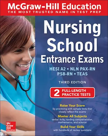 Cover of McGraw-Hill Education Nursing School Entrance Exams, Third Edition