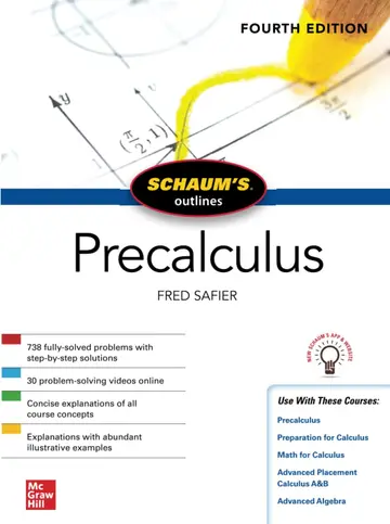 Cover of Schaum's Outline of Precalculus, Fourth Edition