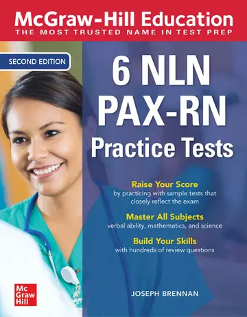 Cover of McGraw-Hill Education 6 Nln Pax-RN Practice Tests, Second Edition