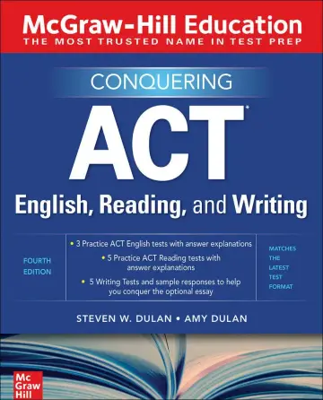 Cover of McGraw-Hill Education Conquering ACT English, Reading, and Writing, Fourth Edition