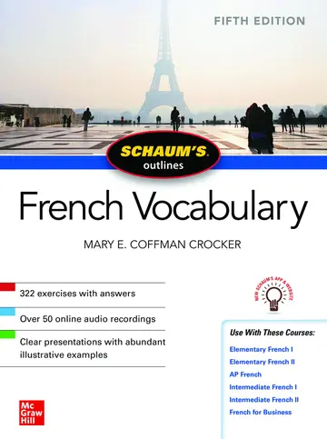 Cover of Schaum's Outline of French Vocabulary, Fifth Edition