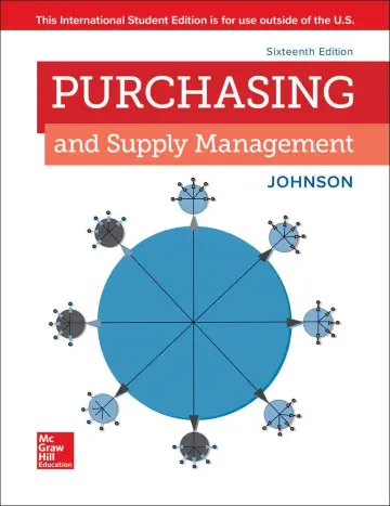Cover of Purchasing and Supply Management