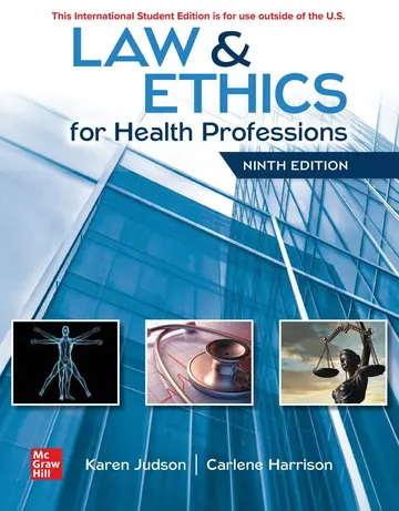 Cover of ISE Law & Ethics for Health Professions