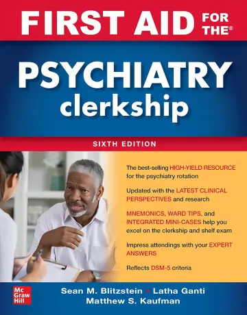 Cover of First Aid for the Psychiatry Clerkship, Sixth Edition