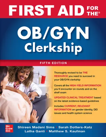 Cover of First Aid for the OB/GYN Clerkship, Fifth Edition