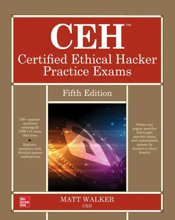 Cover of CEH Certified Ethical Hacker Practice Exams, Fifth Edition