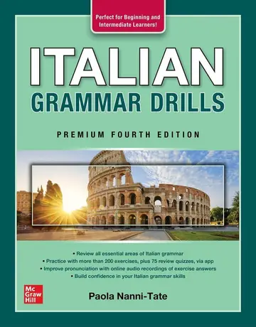 Cover of Italian Grammar Drills, Premium Fourth Edition
