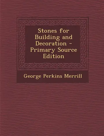 Cover of Stones for Building and Decoration