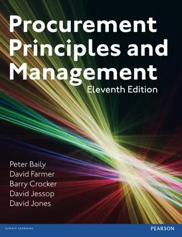 Cover of Procurement, Principles & Management
