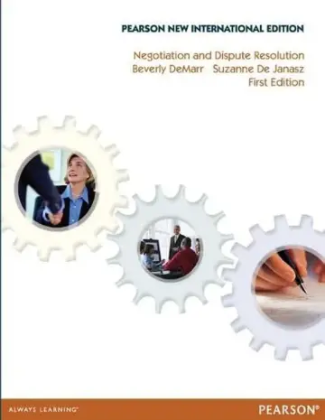 Cover of Negotiation and Dispute Resolution