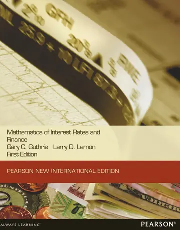Cover of Mathematics of Interest Rates and Finance