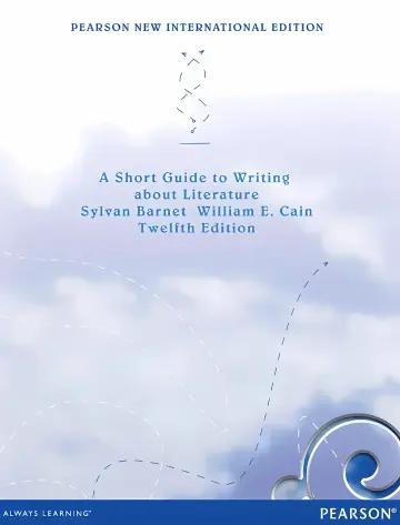 Cover of Short Guide to Writing about Literature, A
