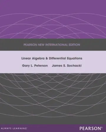 Cover of Linear Algebra and Differential Equations