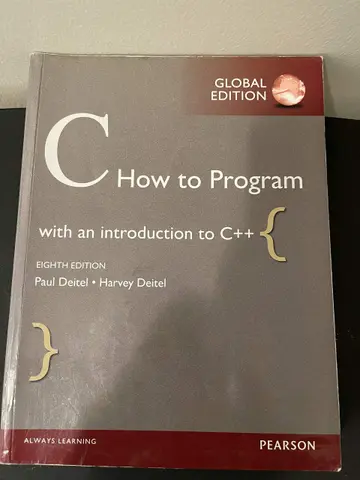 Cover of C How to Program, Global Edition