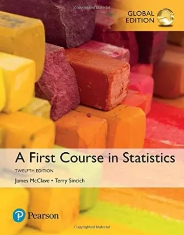 Cover of A First Course in Statistics