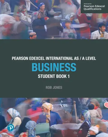 Cover of Pearson Edexcel International AS Level Business Student Book