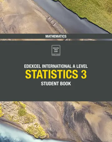 Cover of Pearson Edexcel International A Level Mathematics Statistics 3 Student Book
