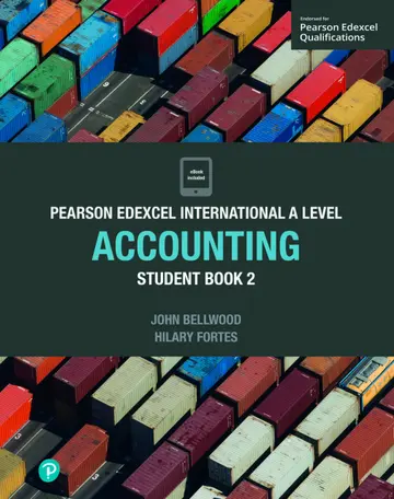Cover of Pearson Edexcel International A Level Accounting Student Book