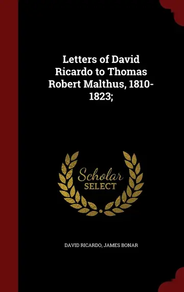 Cover of Letters of David Ricardo to Thomas Robert Malthus, 1810-1823