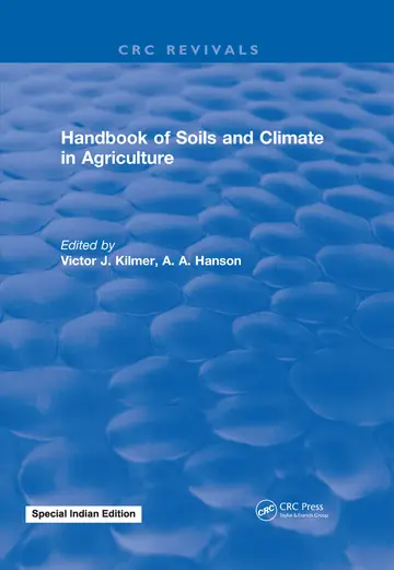 Cover of Handbook of Soils and Climate in Agriculture
