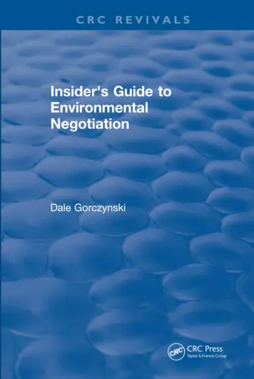 Cover of Insider's Guide to Environmental Negotiation