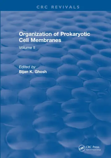 Cover of Organization of Prokaryotic Cell Membranes (2)