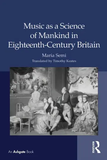 Cover of Music as a Science of Mankind in Eighteenth-Century Britain