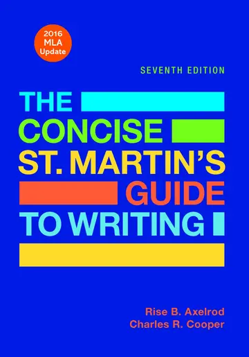 Cover of The Concise St. Martin's Guide to Writing
