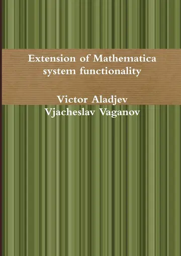 Cover of Extension of Mathematica system functionality