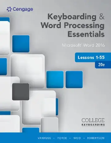 Cover of Keyboarding and Word Processing Essentials Lessons 1-55