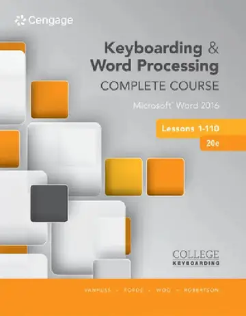 Cover of Keyboarding and Word Processing Complete Course Lessons 1-110