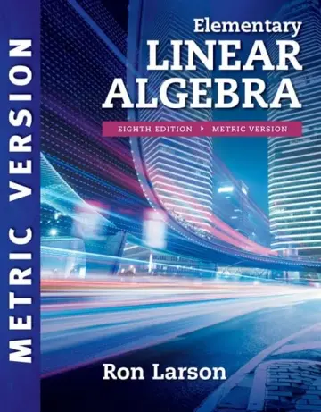 Cover of Elementary Linear Algebra, International Metric Edition 8Th Edition