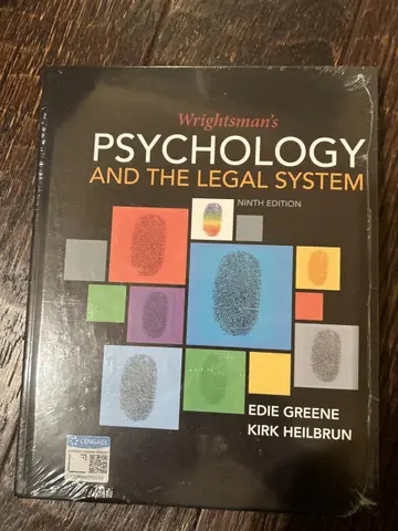 Cover of Wrightsman's Psychology and the Legal System