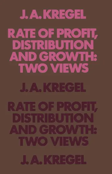 Cover of Rate of Profit, Distribution and Growth
