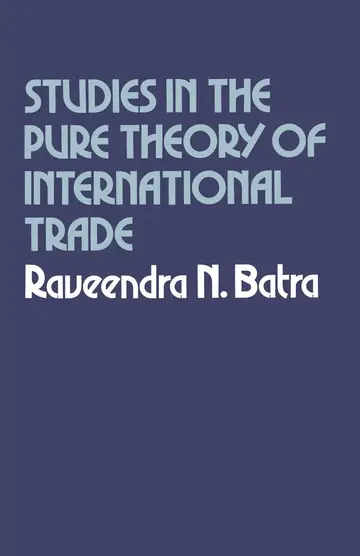 Cover of Studies in the Pure Theory of International Trade